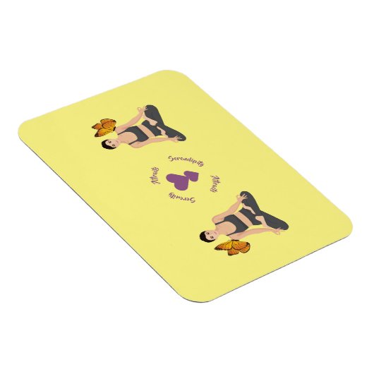 Magnet Flexible Sérénité Attire Serendipity Yoga Butterfly Love (Côté Droit)