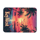 Magnet Flexible Sérénité occidentale clé : coucher de soleil tropi (Horizontal)