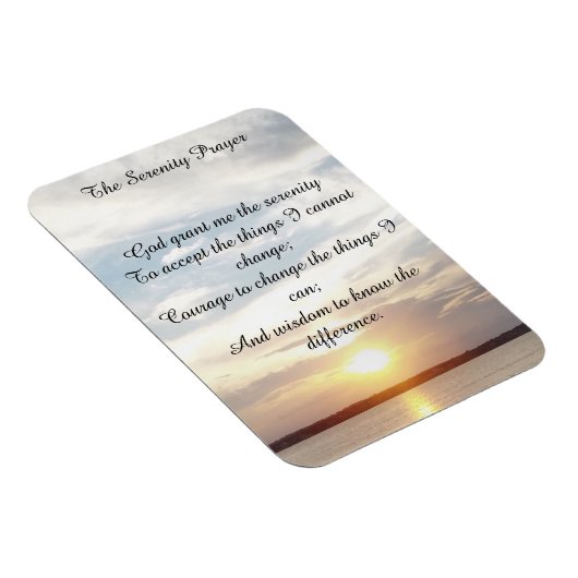 Magnet Flexible Serenity Prayer (Côté Droit)