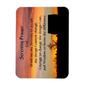 Magnet Flexible Serenity Prayer coucher du soleil Silhouette Photo (Vertical)