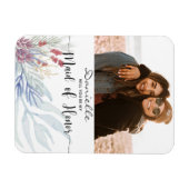 Magnet Flexible Serez-vous ma servante d'honneur du feuillage d'aq (Horizontal)