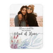 Magnet Flexible Serez-vous ma servante d'honneur du feuillage d'aq (Vertical)