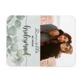 Magnet Flexible Serez-Vous Mon Élégante Aquarelle verte (Horizontal)