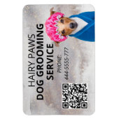 Magnet Flexible Service de culture de chien Aquarelle d'entreprise (Vertical)