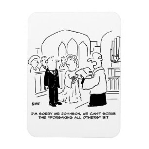 Magnet Flexible Service de mariage à l'église Le vicaire ne peut p