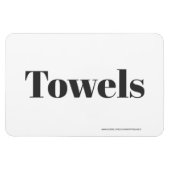 Magnet Flexible Serviettes - avec adresse du site (Horizontal)