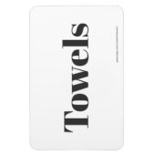 Magnet Flexible Serviettes - avec adresse du site (Vertical)