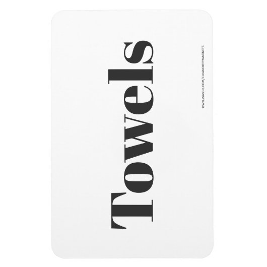 Magnet Flexible Serviettes - avec adresse du site (Vertical)