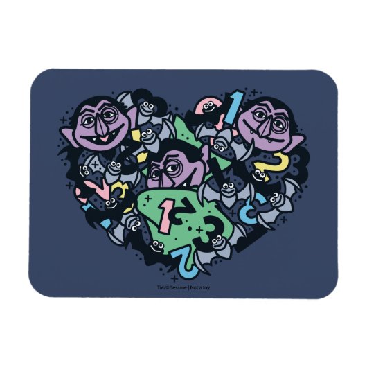 Magnet Flexible Sésame Sésame | Comte von Count Doodle Heart (Horizontal)