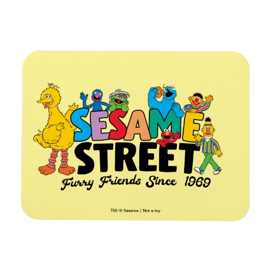 Magnet Flexible Sesame Street | Amis fourrures depuis 1969 (Horizontal)