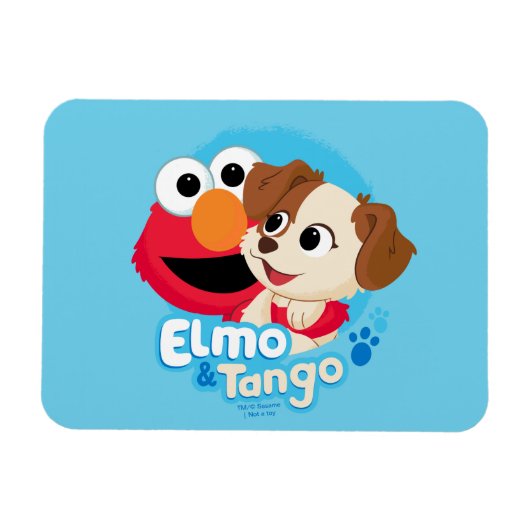 Magnet Flexible Sesame Street | Elmo & Tango Badge (Horizontal)