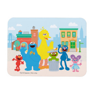 Magnet Flexible Sesame Street Neighborhood Scene
