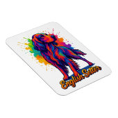 Magnet Flexible Setter Anglais Pop Art Vibrant (Côté Droit)