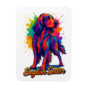 Magnet Flexible Setter Anglais Pop Art Vibrant