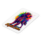 Magnet Flexible Setter Anglais Pop Art Vibrant (Côté Gauche)