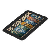 Magnet Flexible Seven Summits Mountain Landmarks Illustration (Côté Gauche)