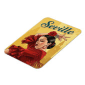 Magnet Flexible Séville Espagne Danseur de flamenco en rouge (Côté Gauche)
