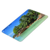 Magnet Flexible Seychelles - plage de sable avec palmiers sur l'îl (Côté Gauche)