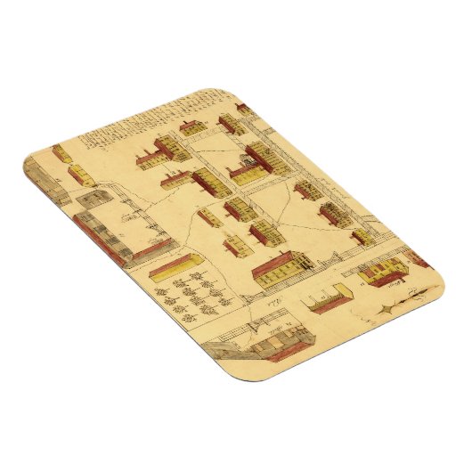 MAGNET FLEXIBLE SHAKER VILLAGE MAP, 1849 (Côté Droit)