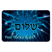 Magnet Flexible Shalom Sur Fractage Bleu (Horizontal)