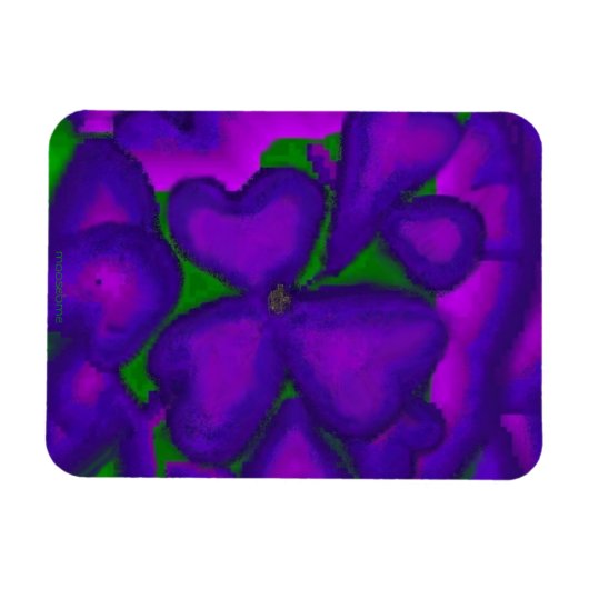 Magnet Flexible Shamrock pourpre (Horizontal)