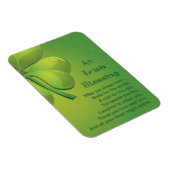 Magnet Flexible Shamrock vert d'Irlande Blessings (Côté Droit)