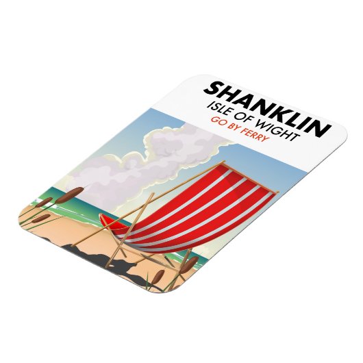 Magnet Flexible Shanklin Beach est l'île de l'affiche de voyage po (Côté Gauche)