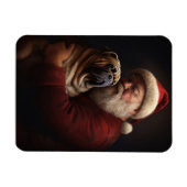 Magnet Flexible Shar Pei avec Noël Festif du Père Noël (Horizontal)
