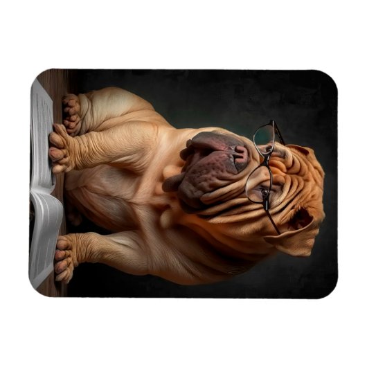 Magnet Flexible Shar Pei Chien intelligent avec conception de livr (Horizontal)