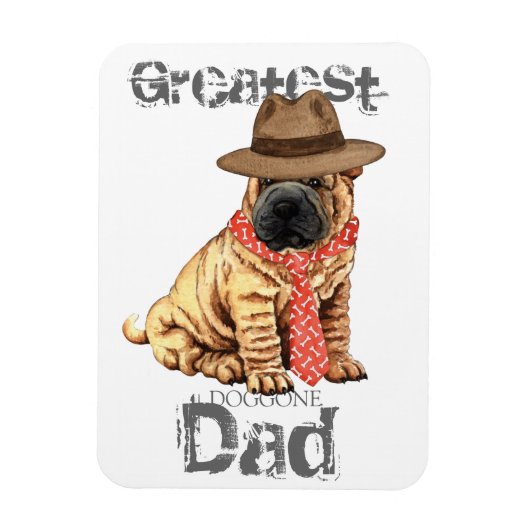 Magnet Flexible Shar-Pei Papa (Vertical)