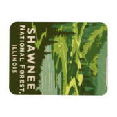 Magnet Flexible Shawnee National Forest Retro Travel (Horizontal)