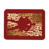 Magnet Flexible SHAZAM ! | Capacités Golden Typography Graphic (Horizontal)