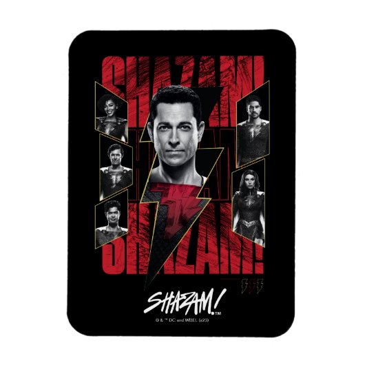 Magnet Flexible SHAZAM ! Furie des dieux | Groupe SHAZAMily (Vertical)
