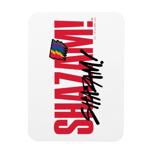 Magnet Flexible SHAZAM ! Furie des dieux | Logo des boulons arc-en (Vertical)