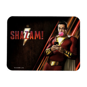 Magnet Flexible SHAZAM !   Shazam soufflant la bulle gomme