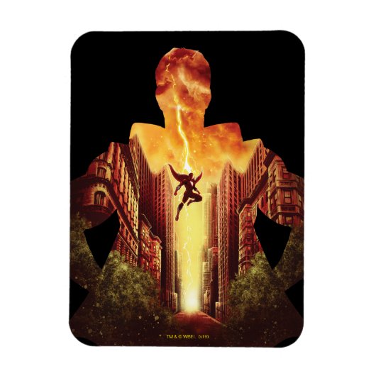 Magnet Flexible SHAZAM ! | Shazam Sunset Silhouette (Vertical)