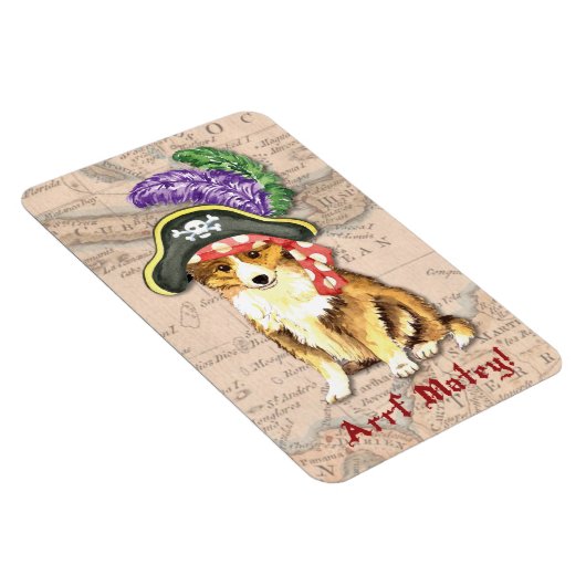 Magnet Flexible Sheltie Pirate (Côté Droit)