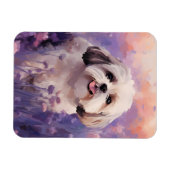 Magnet Flexible Shih Tzu dans le champ Lavender (Horizontal)