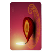 Magnet Flexible Shiny Happy Diwali Diya - Aimant flexible (Vertical)