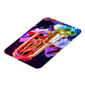Magnet Flexible Shiny Tuba Slanted Perspective Brass Band (Côté Gauche)