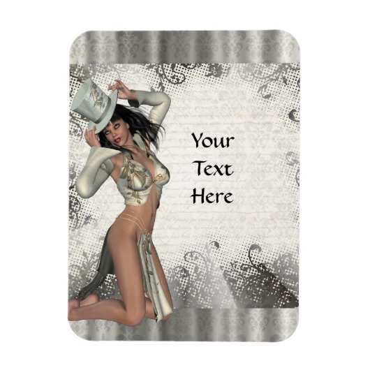 Magnet Flexible Shogirl en argent (Vertical)