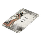 Magnet Flexible Shogirl en argent (Côté Gauche)