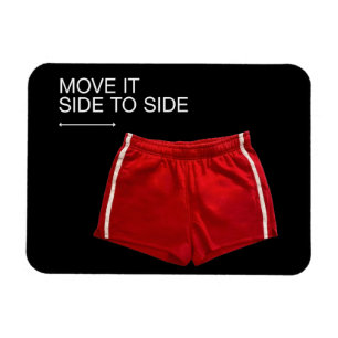 Magnet Flexible Shorts Athlétiques Rouges Déplacez-Le De Côté