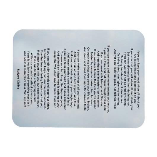 Magnet Flexible Si par Rudyard Kipling (Horizontal)