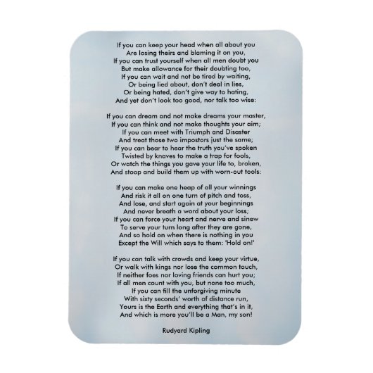 Magnet Flexible Si par Rudyard Kipling (Vertical)