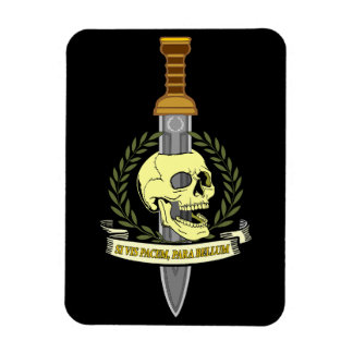 Magnet Flexible Si Vis Pacem, Para Bellum.. Skull