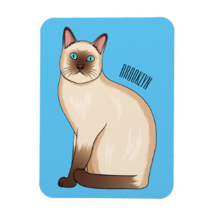 Magnet Flexible Siamese cat cartoon
