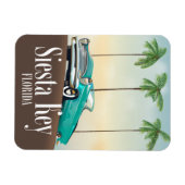 Magnet Flexible Siesta Key Florida travel poster (Horizontal)
