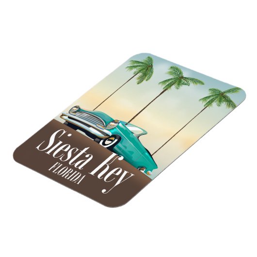 Magnet Flexible Siesta Key Florida travel poster (Côté Gauche)
