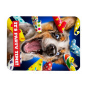 Magnet Flexible Sifflets de fête pour chien heureux (Horizontal)